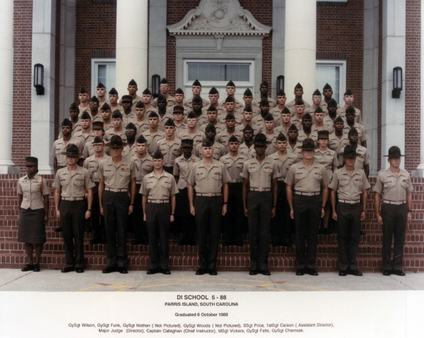 1988,Drill Instructor School,Class 5-88, MCRD Parris Island, SC