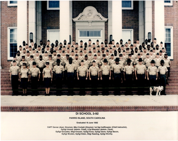 1992, MCRD Parris Island, DI School Class 3-92