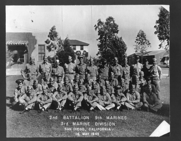 1945,San Diego,CA,2nd Battalion,9th Marines,3rd MAR Div