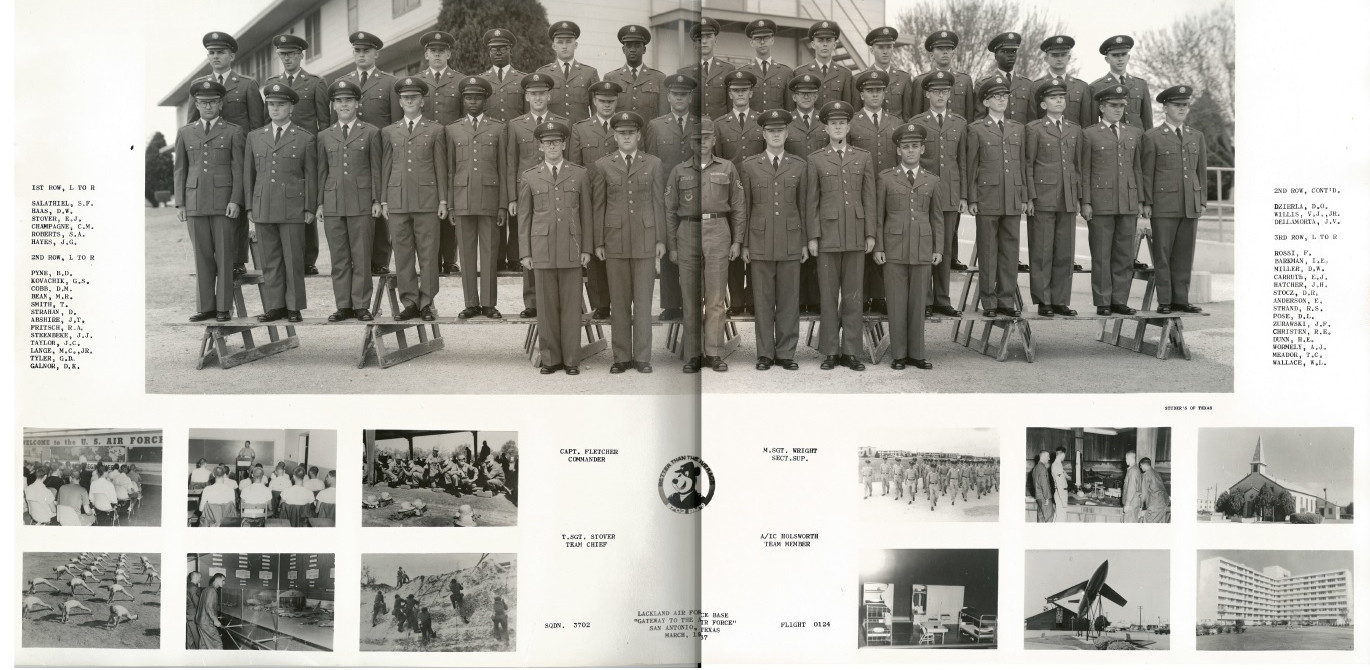 196069 Lackland AFB, TX 1967,Lackland AFB,Squadron 3702,Flight 124 The Military Yearbook