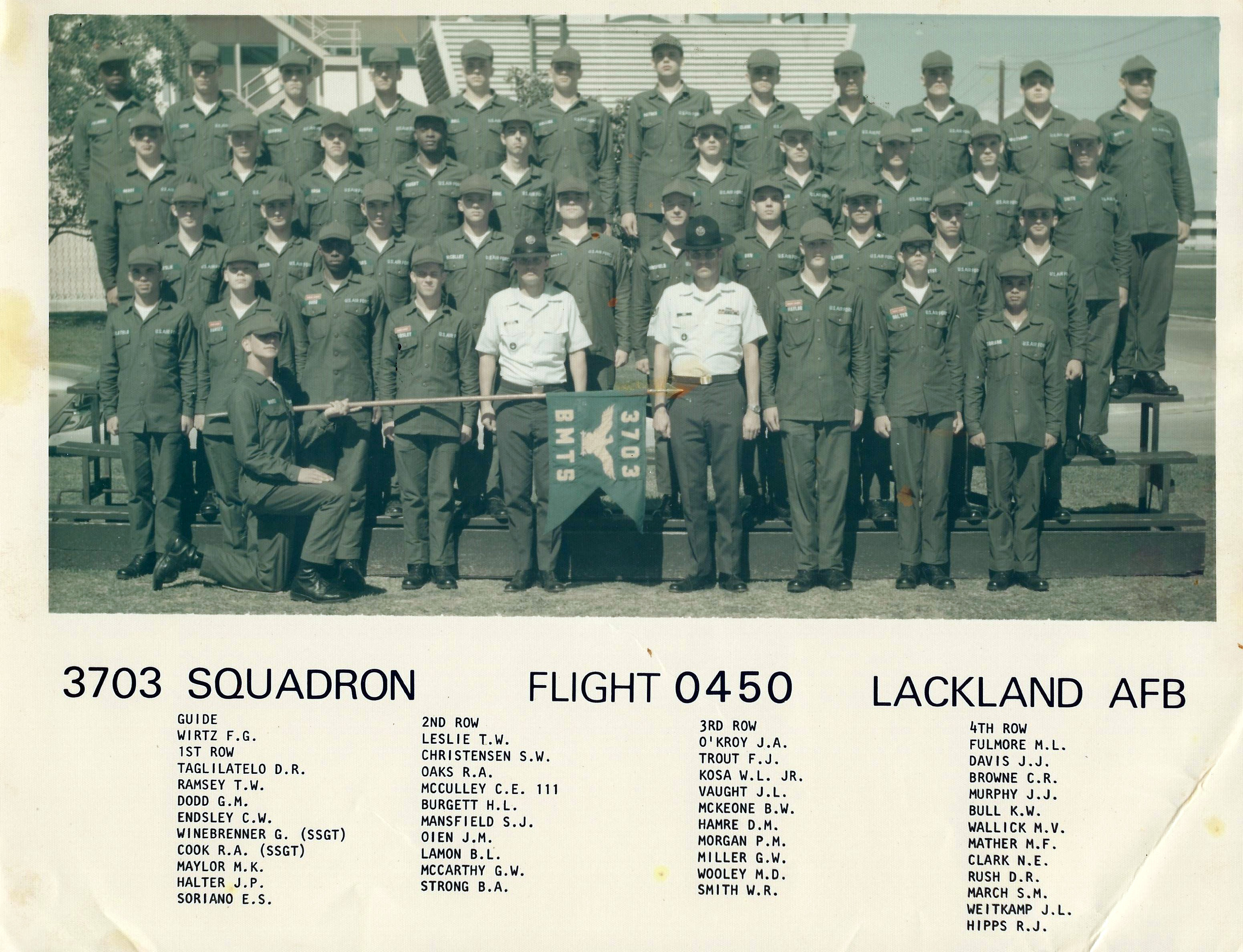 1970 79 Lackland AFB TX 1976 Lackland AFB Squadron 3703 Flight 450 