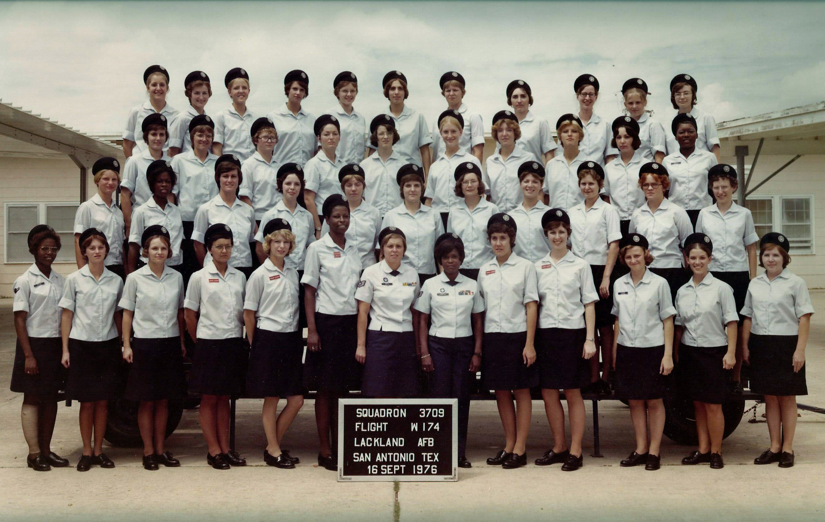 WAF Training Flights (19481976) 1976,Lackland AFB,Squadron 3709,Flight W174 The Military