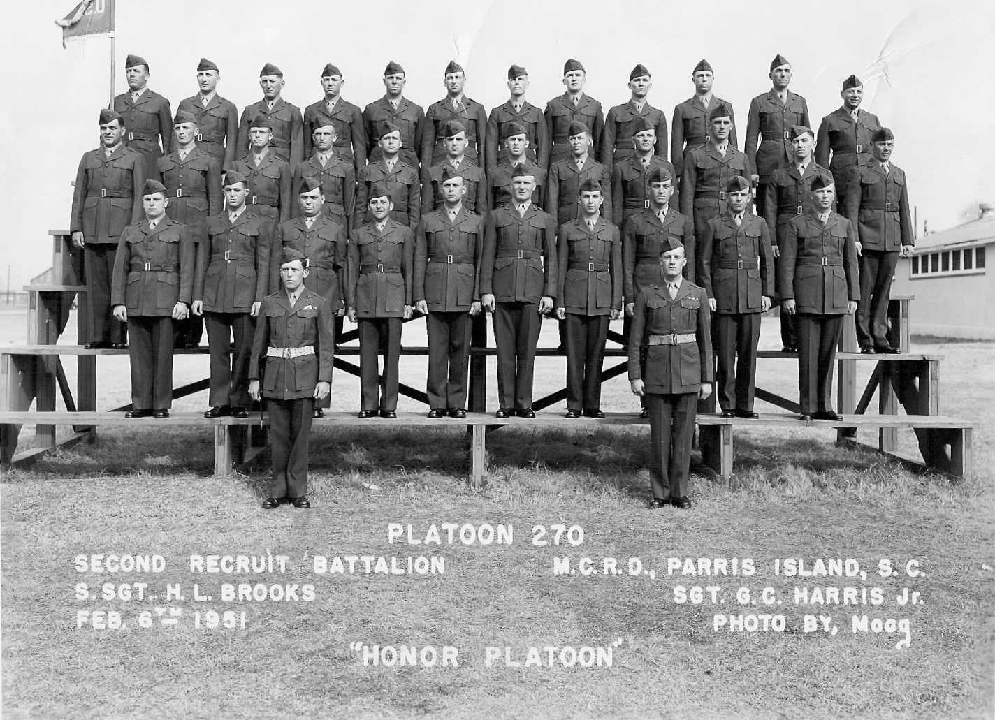 194859 MCRD Parris Island 1951,MCRD Parris Island,Platoon 270 The