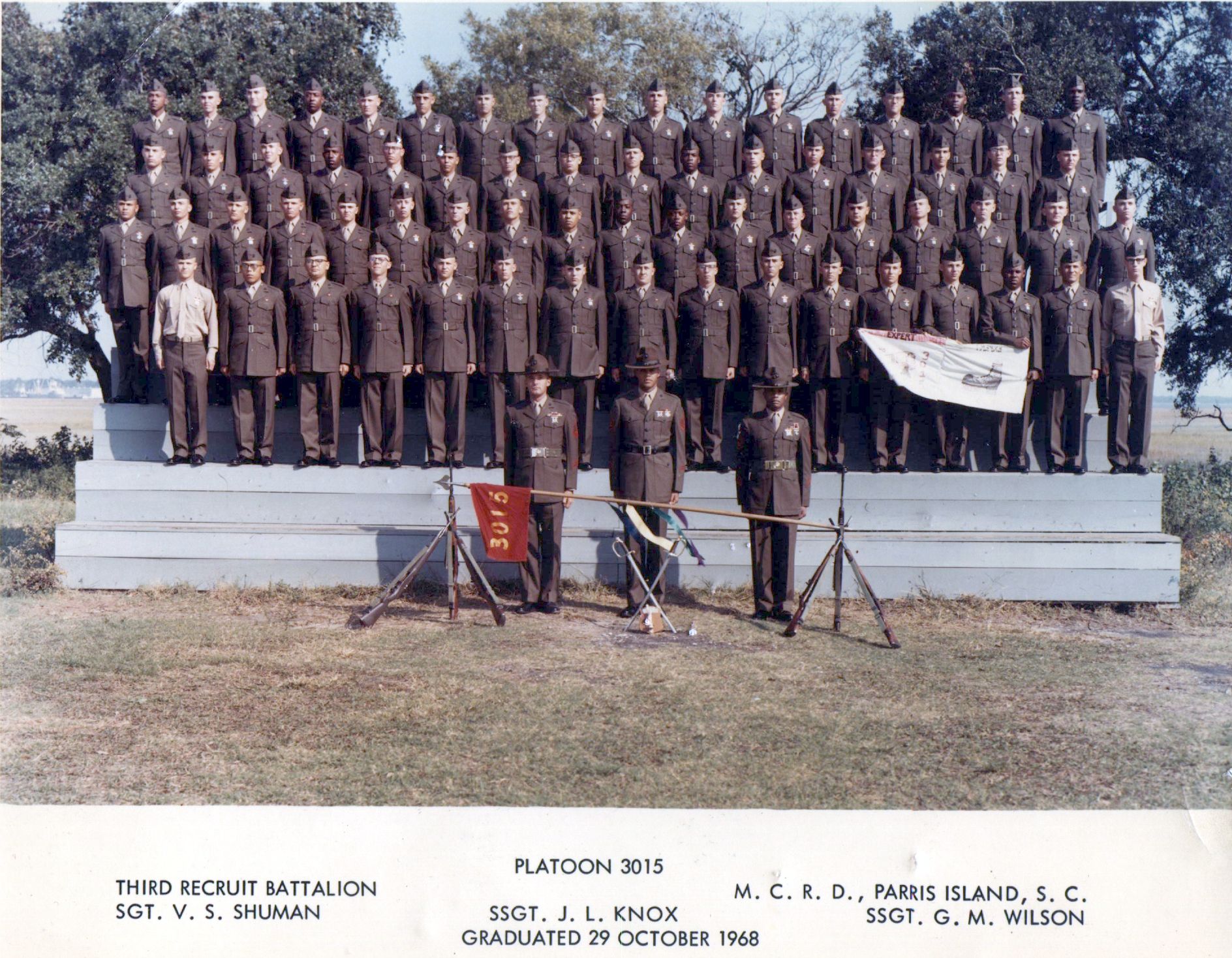1960 69 MCRD Parris Island 1968 MCRD Parris Island Platoon 3015