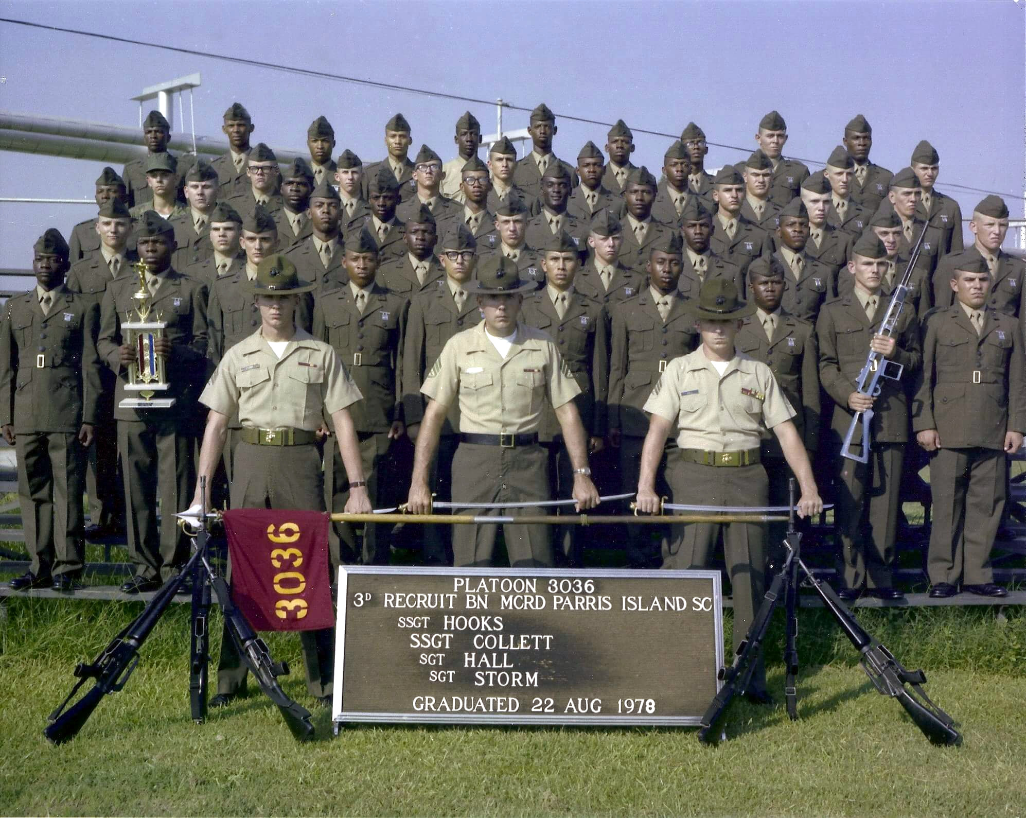 197079 MCRD Parris Island 1978,MCRD Parris Island,Platoon 3036 The