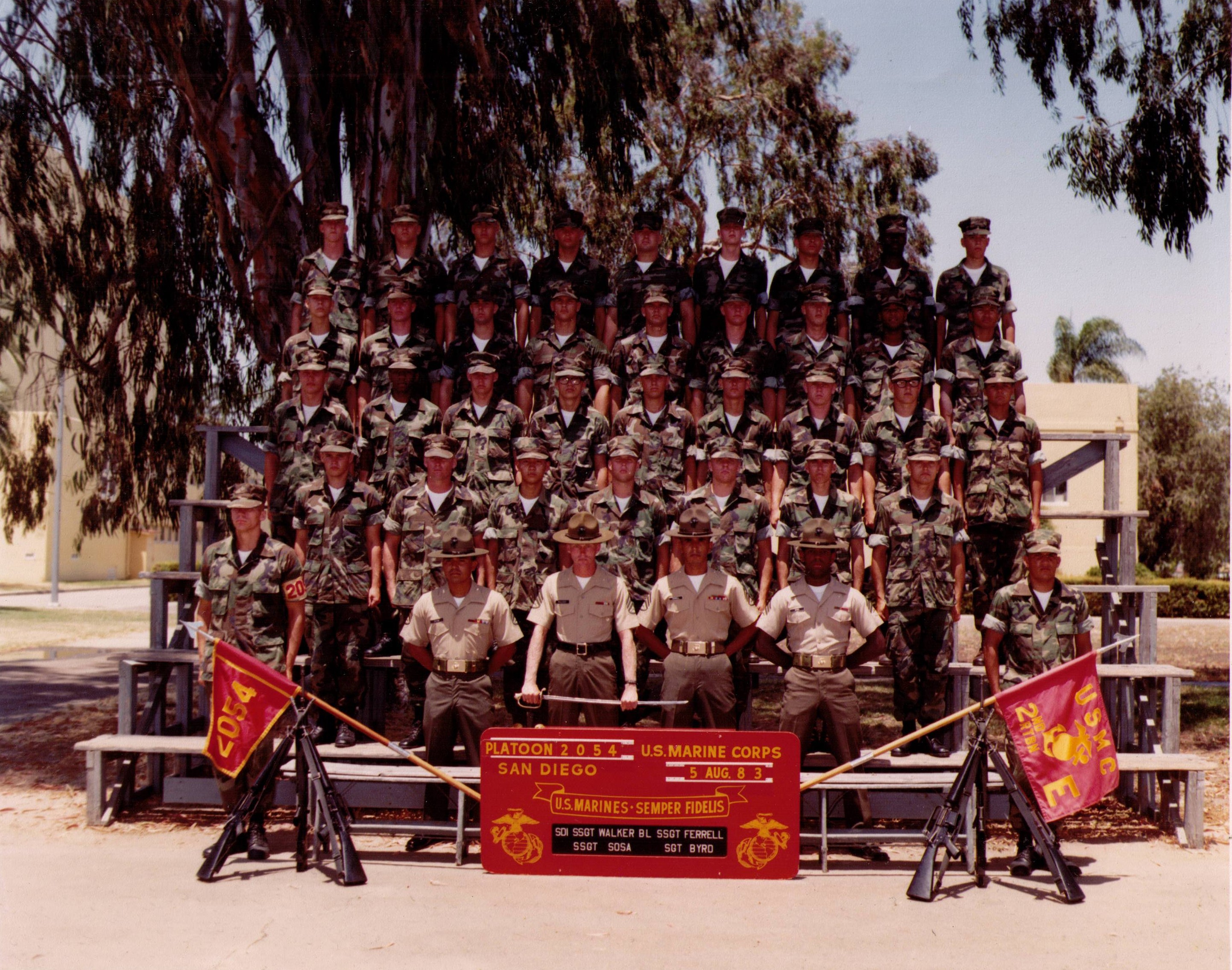 198089 MCRD San Diego 1983,MCRD San Diego,Platoon 2054 The