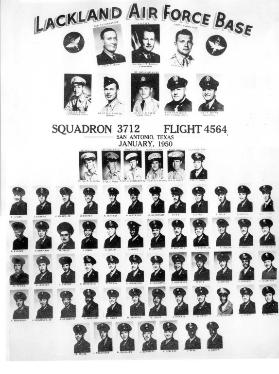 1950,Lackland AFB,Squadron 3712,Flight 4564
