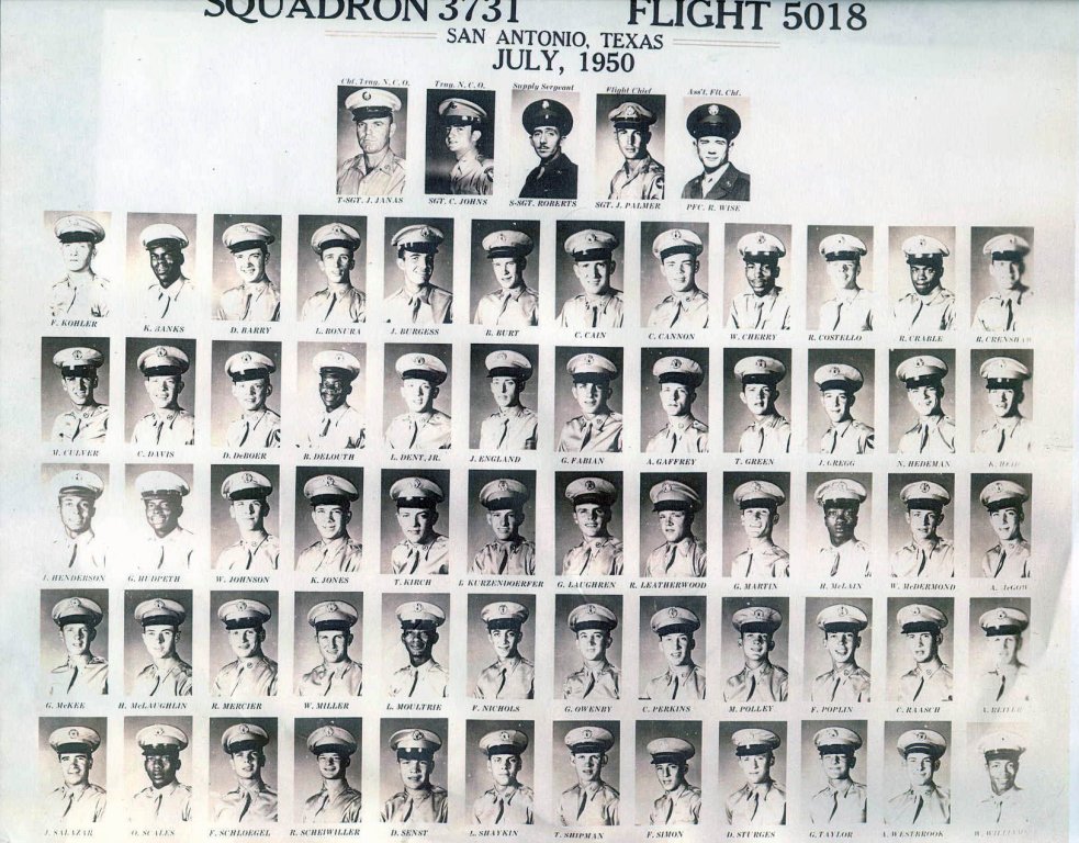1950,Lackland AFB,Squadron 3731,Flight 5018