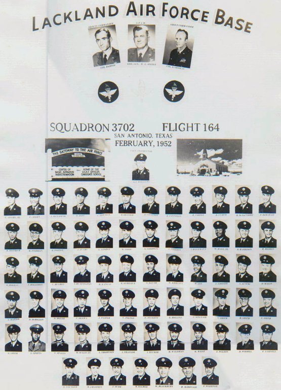 1952,Lackland AFB,Squadron 3702,Flight 164