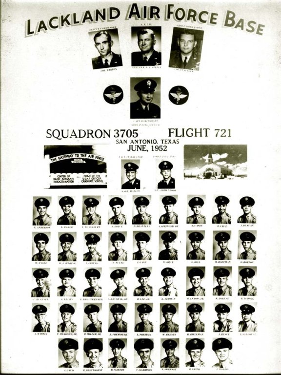1952,Lackland AFB,Squadron 3705,Flight 721