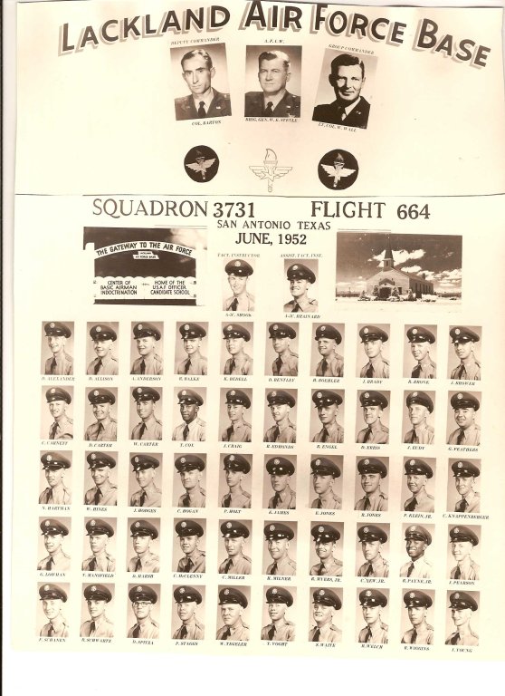 1952,Lackland AFB,Squadron 3731,Flight 664