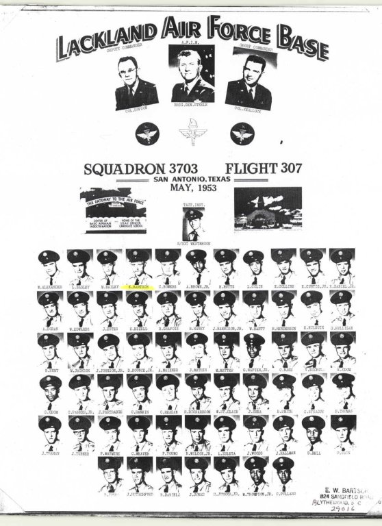1953,Lackland AFB,Squadron 3703,Flight 307