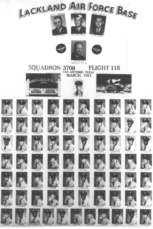 1953,Lackland AFB,Squadron 3708,Flight 115