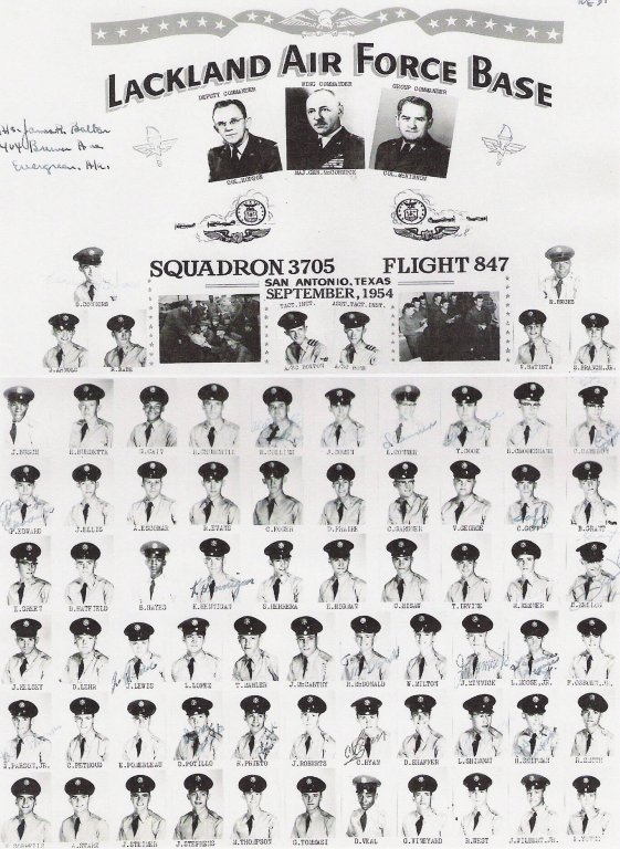 1954,Lackland AFB,Squadron 3705,Flight 847
