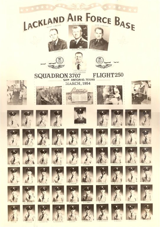 1954,Lackland AFB,Squadron 3707,Flight 250
