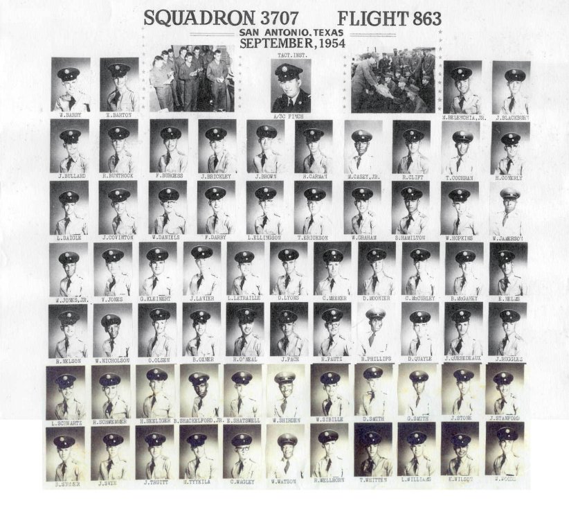 1954,Lackland AFB,Squadron 3707,Flight 863