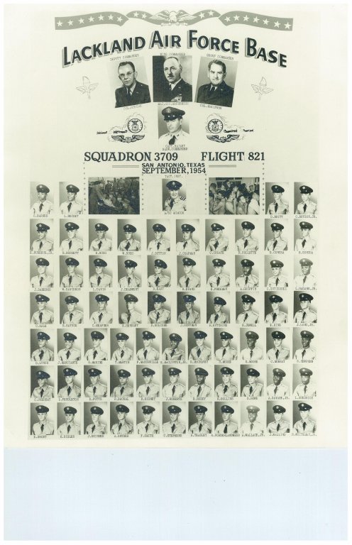 1954,Lackland AFB,Squadron 3709,Flight 821