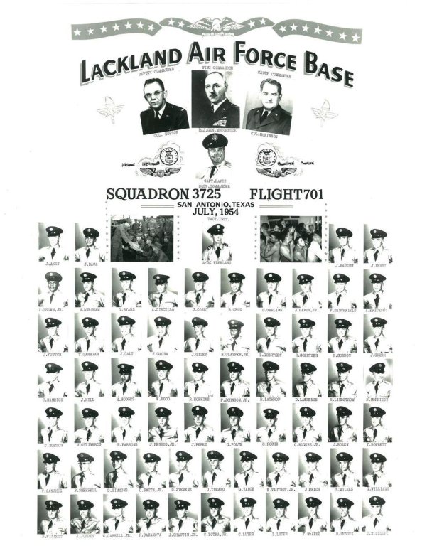 1954,Lackland AFB,Squadron 3725,Flight 701