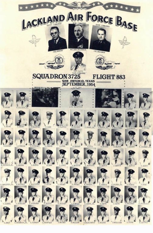 1954,Lackland AFB,Squadron 3725,Flight 883