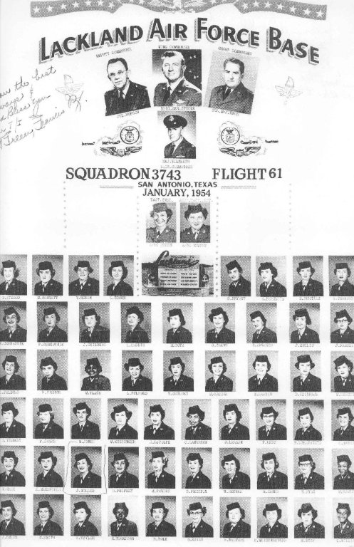 1954,Lackland AFB,Squadron 3743,Flight 61