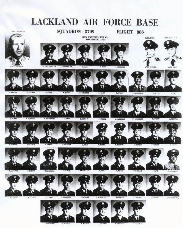 1955,Lackland AFB,Squadron 3709,Flight 886