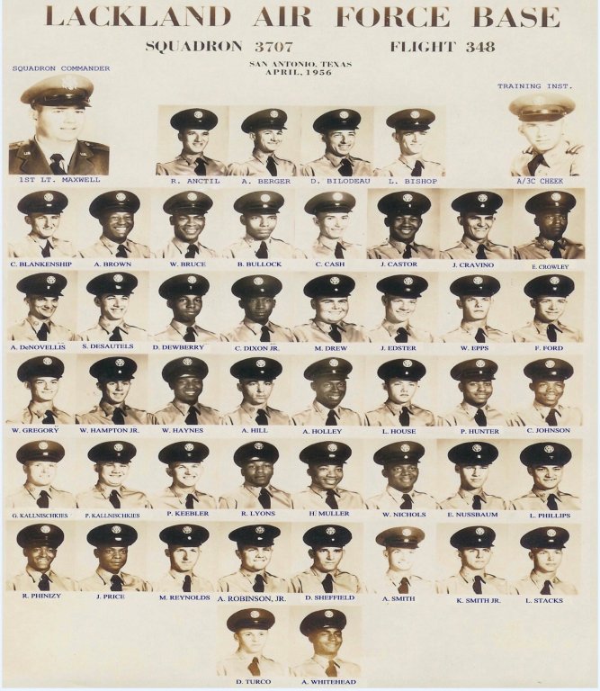 1956,Lackland AFB,Squadron 3707,Flight 348