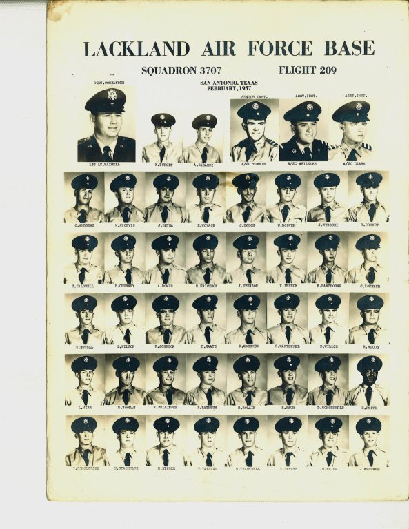 1957,Lackland AFB,Squadron 2707,Flight 209