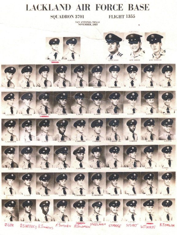 1957,Lackland AFB,Squadron 3701,Flight 1355