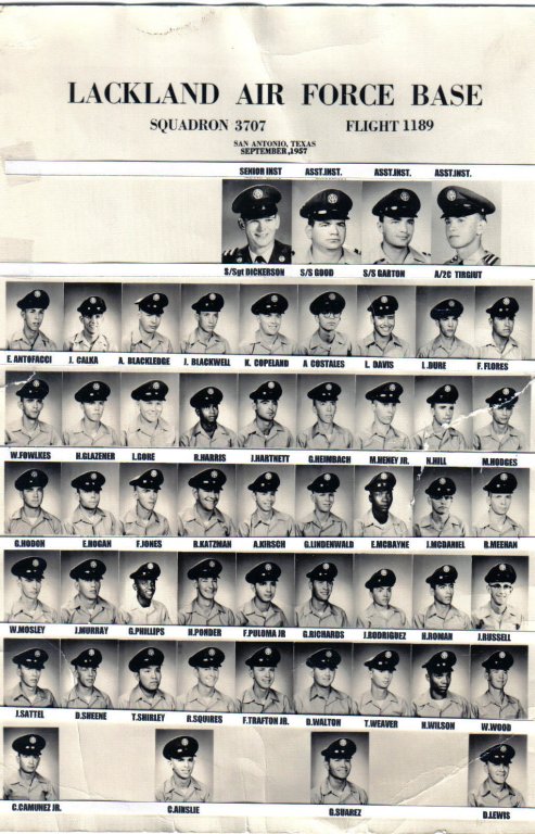 1957,Lackland AFB,Squadron 3707,Flight 1189