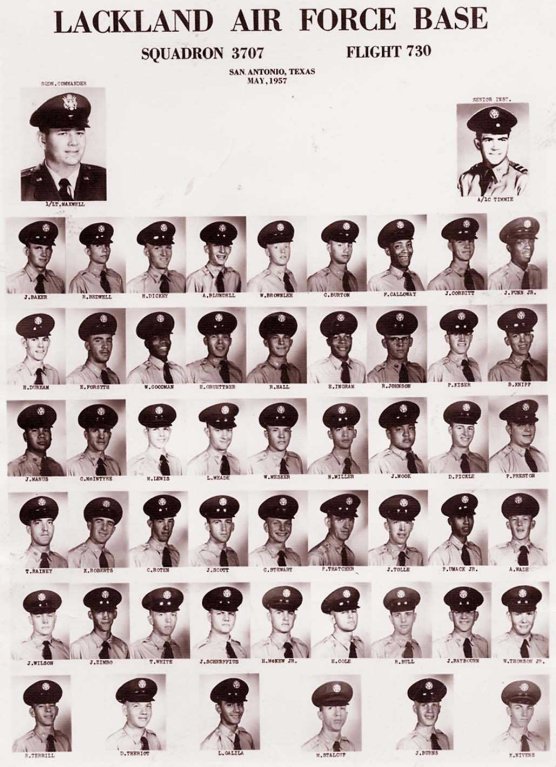1957,Lackland AFB,Squadron 3707,Flight 730