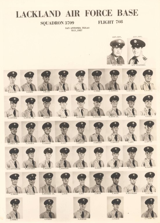 1957,Lackland AFB,Squadron 3709,Flight 708