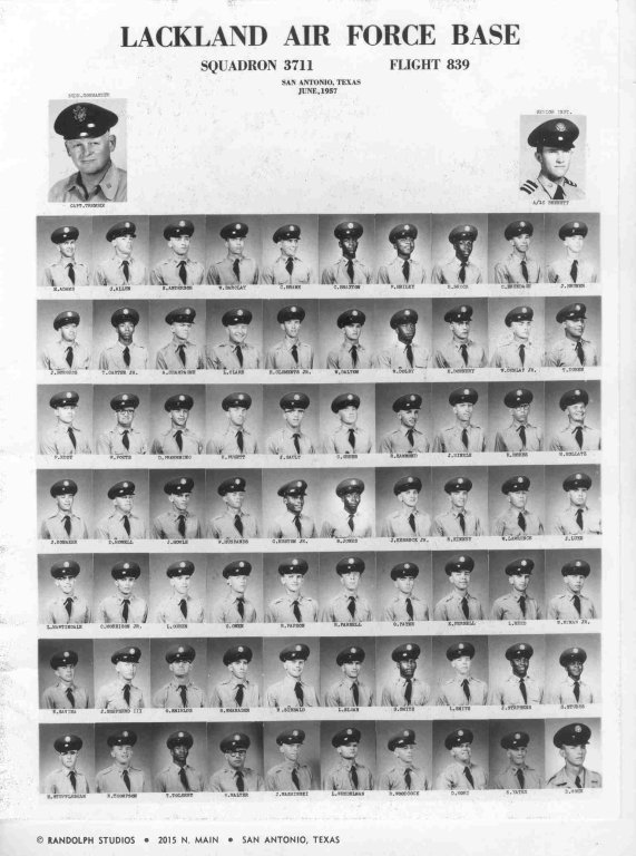 1957,Lackland AFB,Squadron 3711,Flight 839
