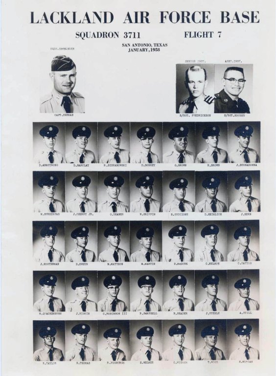 1958,Lackland AFB,Squadron 3711,Flight 7