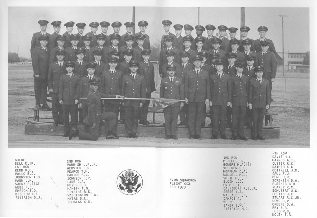 1973,LacklandAFB,Squadron 3704, Flight 0021