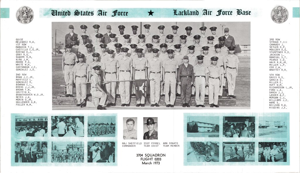 1973,Lackland AFB,Squadron 3704,Flight 0203