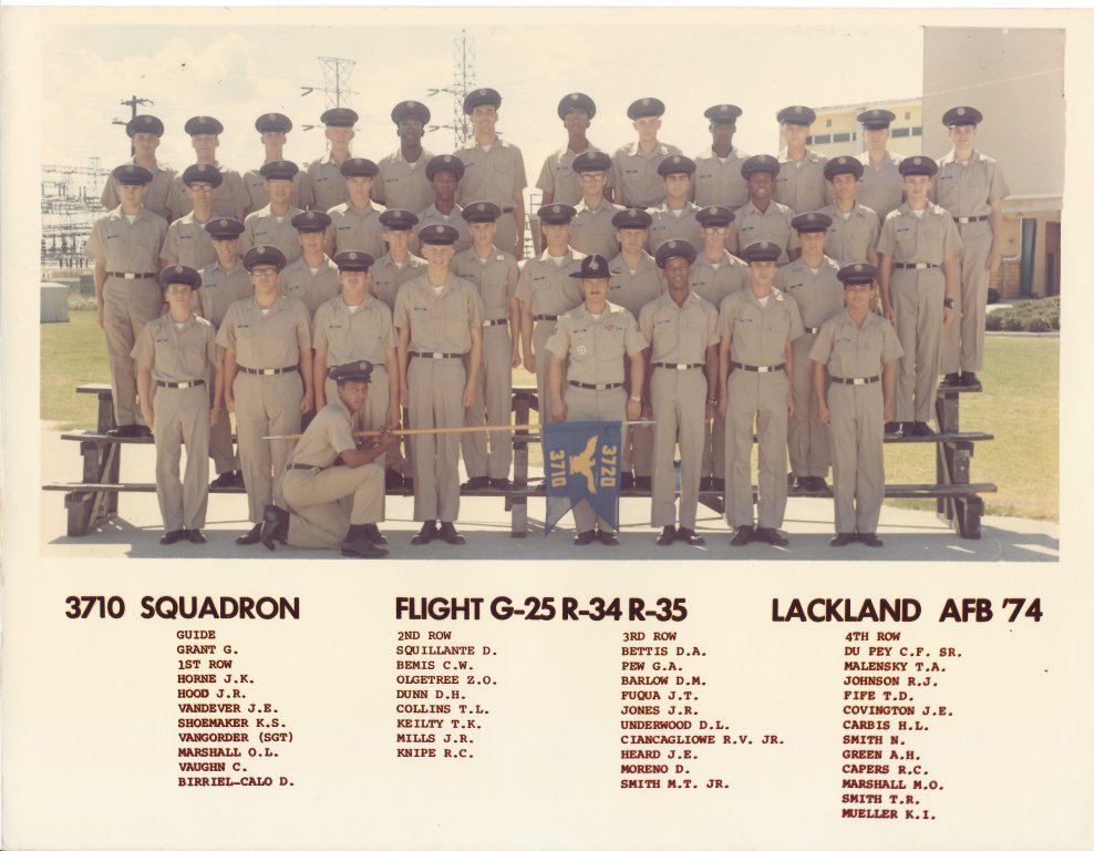 1974,Lackland AFB,Squadron 3710,Flight G-25,R-34,R-35
