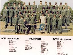 1974, Lackland AFB, Squadron 3723, Flight 665