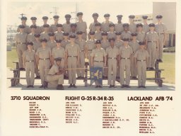 1974,Lackland AFB,Squadron 3710,Flight G-25,R-34,R-35