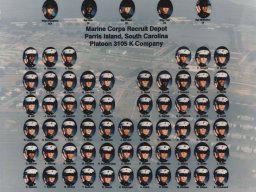 1990,MCRD Parris Island,Platoon 3105,portraits